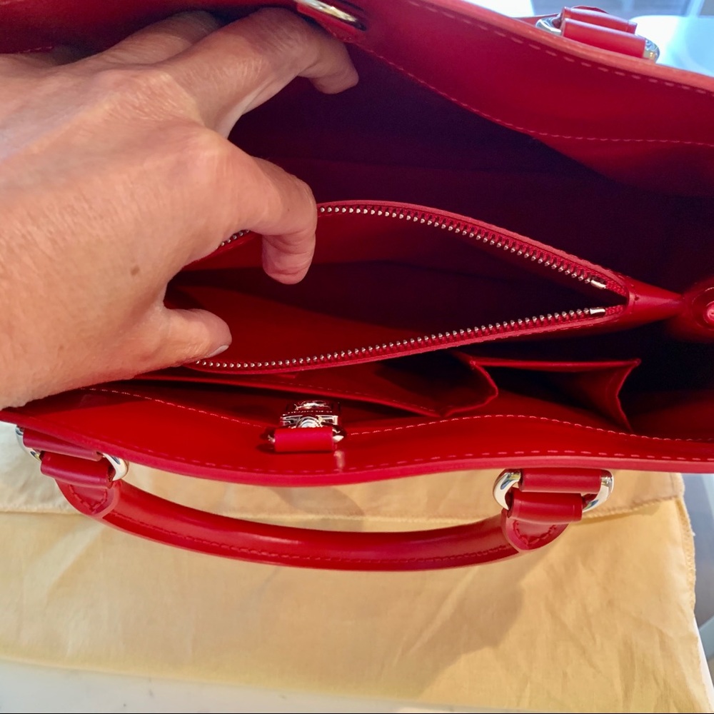 Louis Vuitton red leather bag NEW - Picture 3 of 6